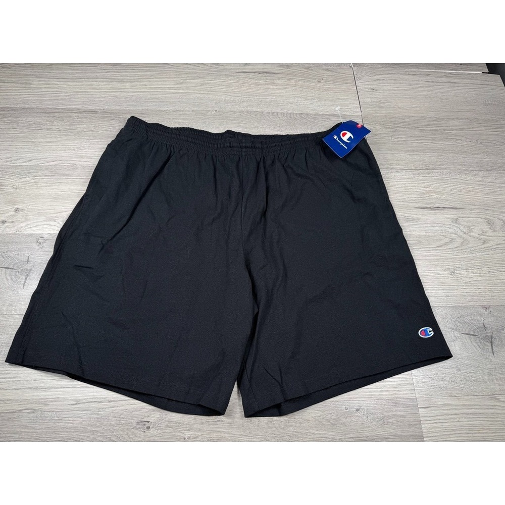 Champion Shorts Men's 2XL Black Cotton Gym Short 8 inches Inseam Running